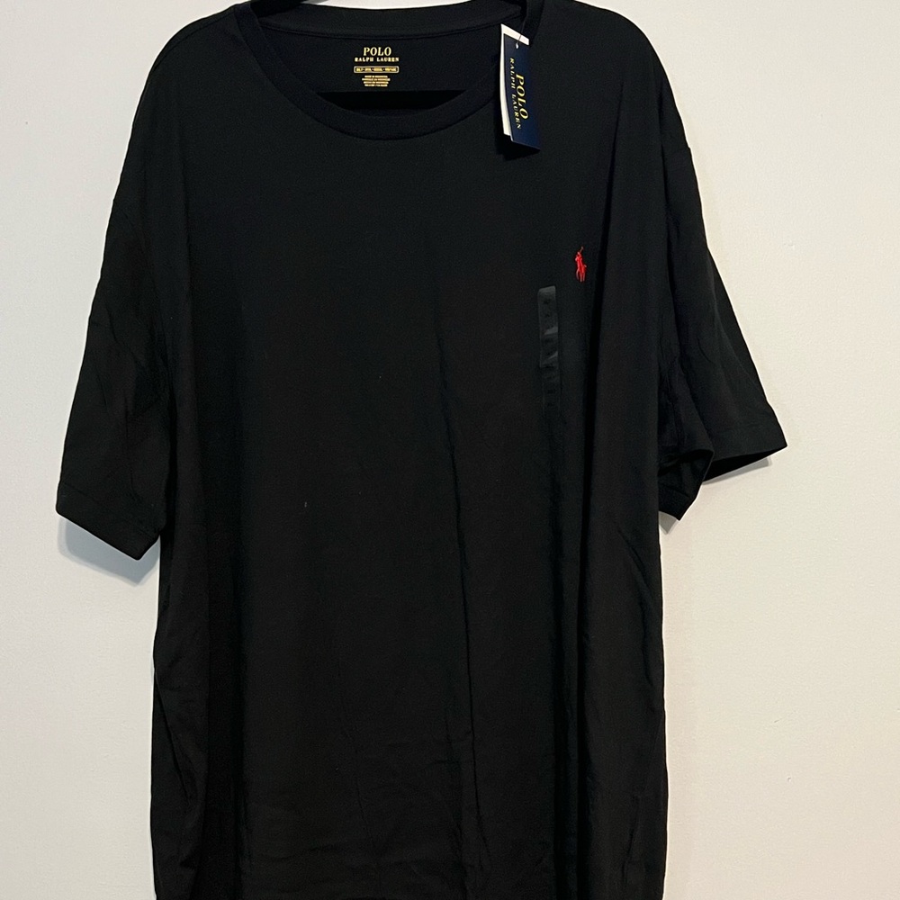 Polo black 3XLT short sleeve tee